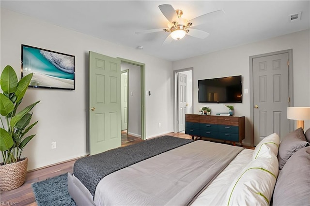 2504 Pine Needles Cir, Virginia Beach, VA 23453 - bedroom featuring wood finished floors and ceiling fan