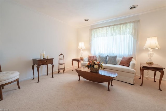 1328 Burlington Rd, Virginia Beach, VA 23464 - carpeted living room featuring ornamental molding