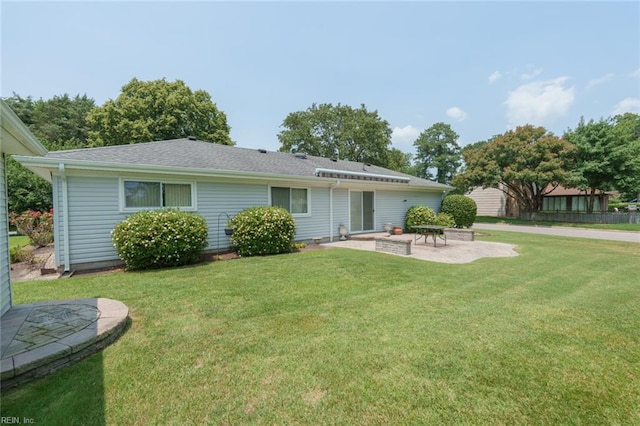 1328 Burlington Rd, Virginia Beach, VA 23464 - back of property featuring a patio area and a lawn