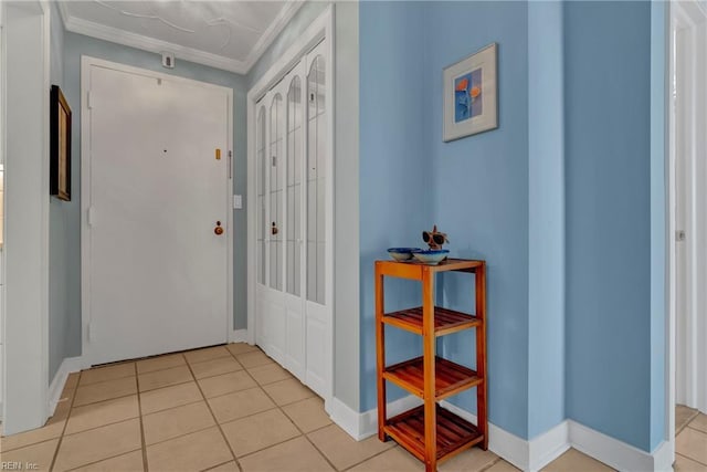 4004 Atlantic Ave Unit 309, Virginia Beach, VA 23451 - foyer entrance featuring crown molding and light tile patterned floors