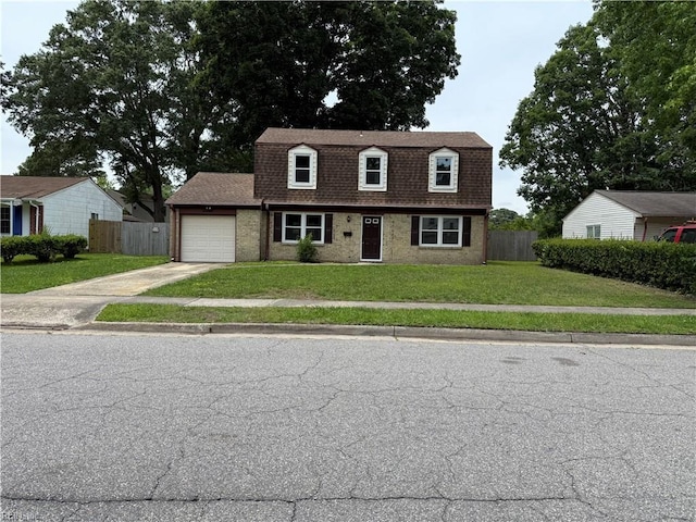 613 Presidential Blvd, Virginia Beach, VA 23452 - dutch colonial featuring driveway, an attached garage, a shingled roof, and brick siding