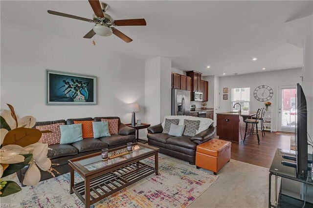 4321 Sconce, Williamsburg, VA 23188 - living room with a ceiling fan and recessed lighting