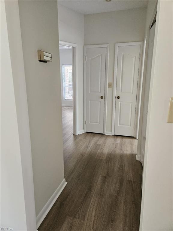 495 E Lake Cir, Chesapeake, VA 23322 - corridor with wood finished floors and baseboards