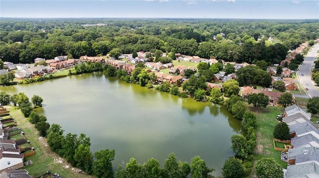 19 Dawn Ln, Hampton, VA 23666 - aerial perspective of suburban area with a large body of water and a forest
