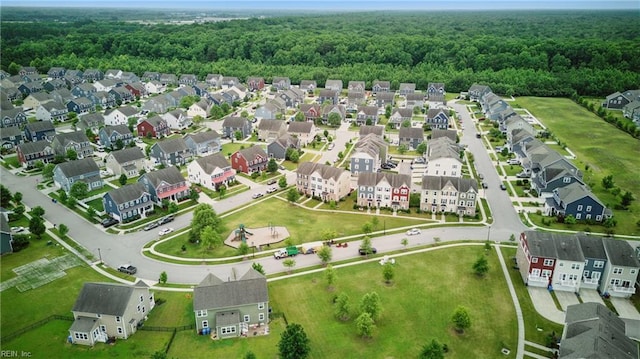 3102 Rollie Way, Chesapeake, VA 23323 - aerial perspective of suburban area with a heavily wooded area