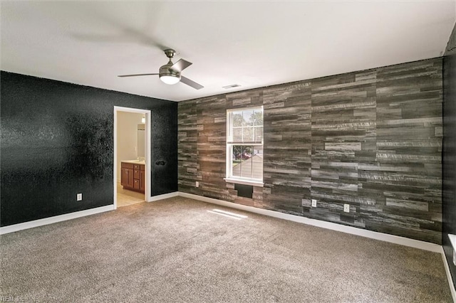 305 Roane Dr, Hampton, VA 23669 - carpeted spare room with ceiling fan and an accent wall