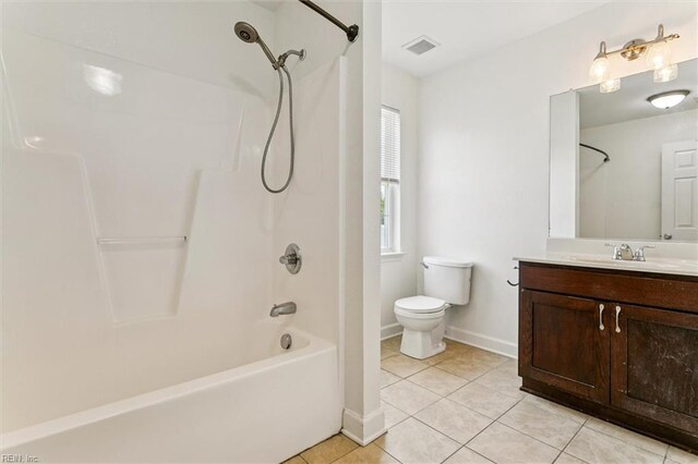 305 Roane Dr, Hampton, VA 23669 - bathroom featuring tile patterned flooring, vanity, and tub / shower combination
