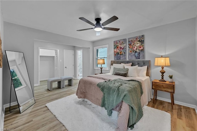 1226 Penniman Rd, Williamsburg, VA 23185 - bedroom featuring light wood-type flooring and a ceiling fan