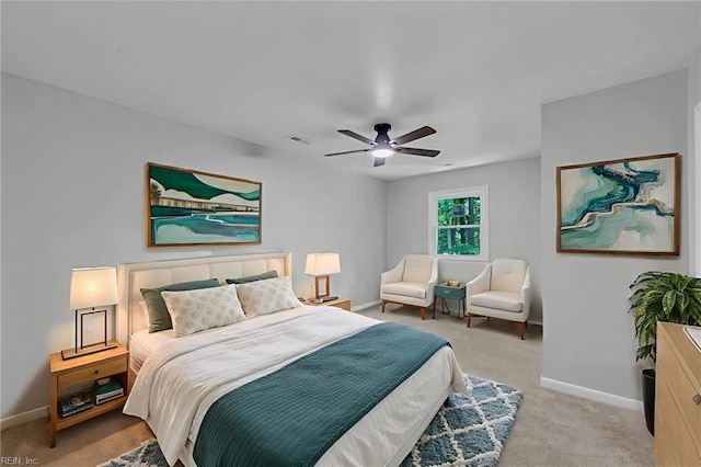 1226 Penniman Rd, Williamsburg, VA 23185 - bedroom featuring light colored carpet and ceiling fan