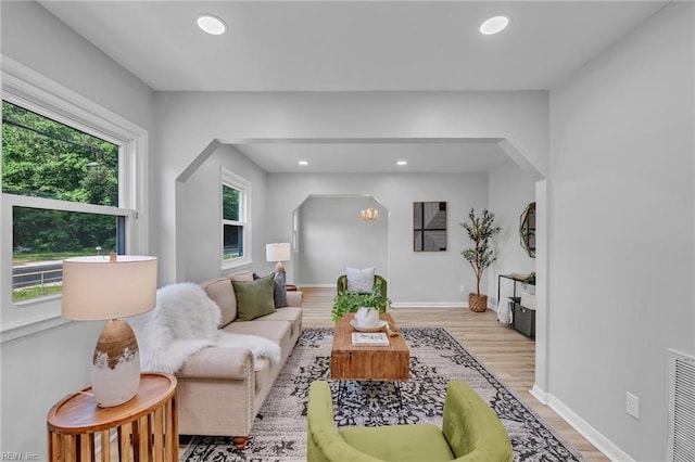 1226 Penniman Rd, Williamsburg, VA 23185 - living room with light wood-style floors and recessed lighting