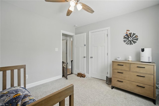 116 B St, Moyock, NC 27958 - bedroom featuring light colored carpet and ceiling fan