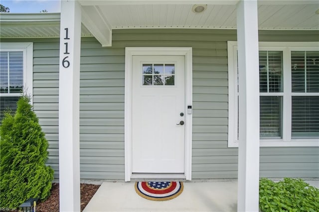 116 B St, Moyock, NC 27958 - view of exterior entry with a porch