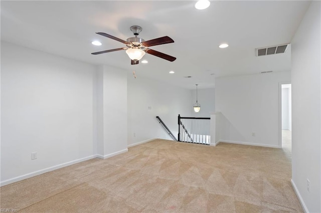 4048 Coronation, Williamsburg, VA 23188 - empty room featuring light colored carpet, recessed lighting, and ceiling fan
