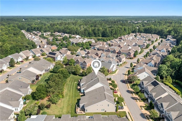 4048 Coronation, Williamsburg, VA 23188 - aerial view of property and surrounding area with nearby suburban area and a heavily wooded area