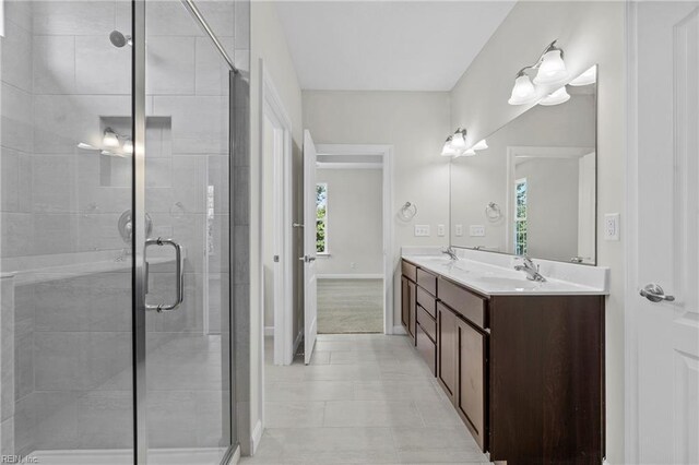 156 Quarter Horse Loop, Hertford, NC 27944 - full bath with double vanity and a stall shower