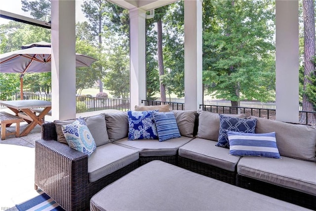 1808 John Hancock Rd, Williamsburg, VA 23185 - view of patio / terrace featuring outdoor lounge area