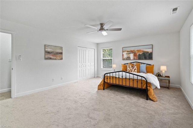 3520 S Warwick Cir, Norfolk, VA 23513 - carpeted bedroom with a ceiling fan and a closet