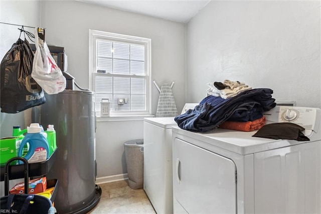 1408 Planting Ct, Virginia Beach, VA 23453 - laundry area with washing machine and clothes dryer and water heater