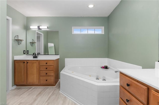 1028 Cathedral Dr, Suffolk, VA 23434 - full bath with two vanities and a tub with jets