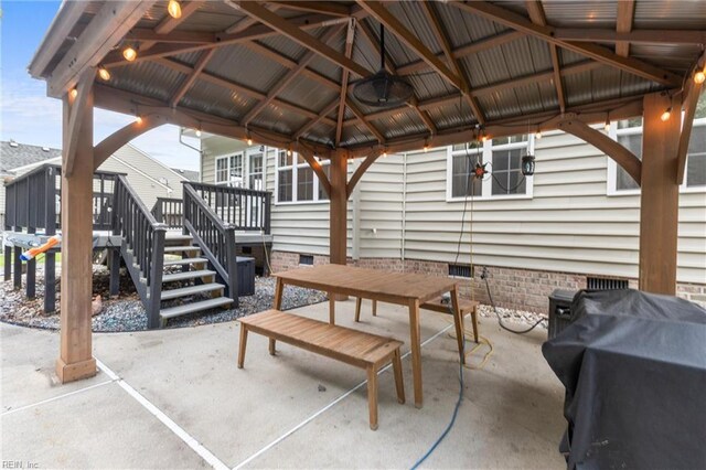 1028 Cathedral Dr, Suffolk, VA 23434 - view of patio featuring a gazebo