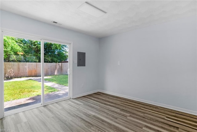 1833 Darville Dr, Hampton, VA 23663 - unfurnished room featuring wood finished floors and electric panel