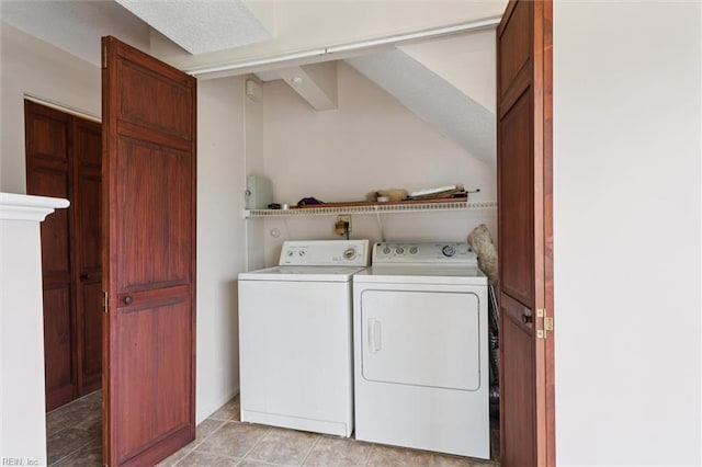 208 Sherbrooke Dr, Newport News, VA 23602 - washroom featuring separate washer and dryer and light tile patterned flooring