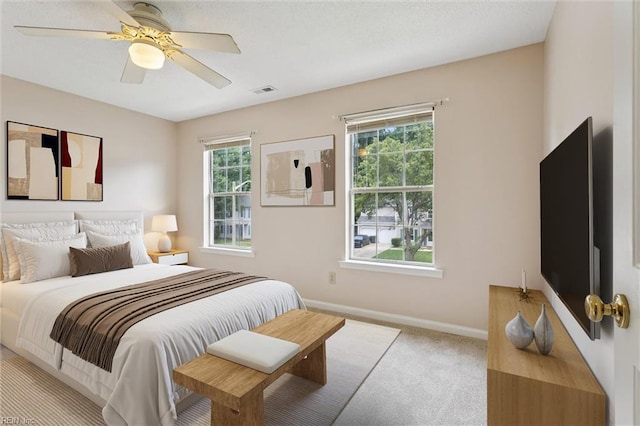 208 Sherbrooke Dr, Newport News, VA 23602 - carpeted bedroom featuring multiple windows and ceiling fan