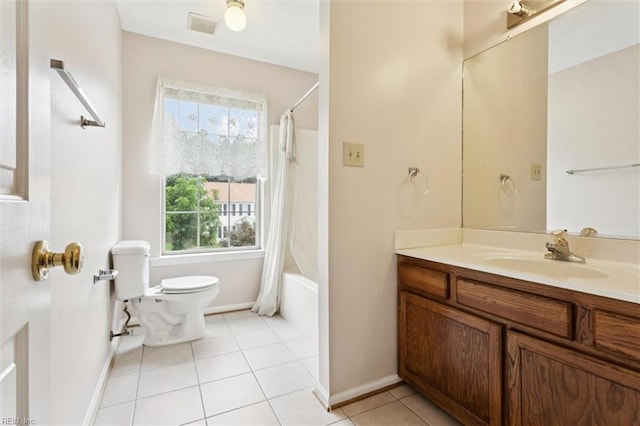 208 Sherbrooke Dr, Newport News, VA 23602 - bathroom with vanity, tile patterned flooring, and shower / tub combo