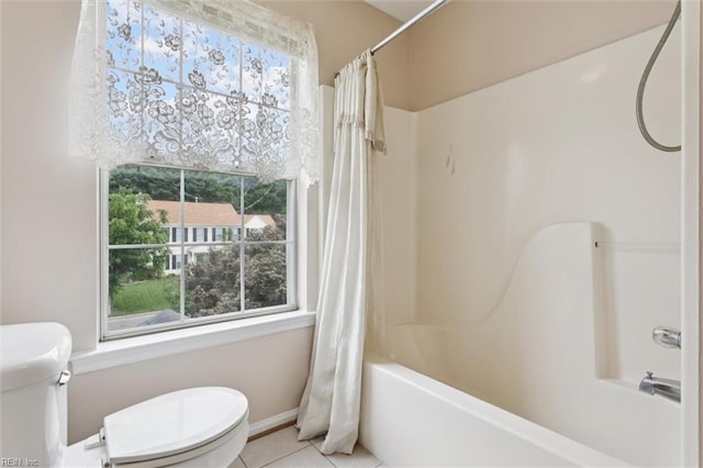 208 Sherbrooke Dr, Newport News, VA 23602 - bathroom with shower / bathtub combination with curtain, healthy amount of natural light, and tile patterned floors