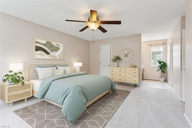 208 Sherbrooke Dr, Newport News, VA 23602 - carpeted bedroom with baseboards and a ceiling fan