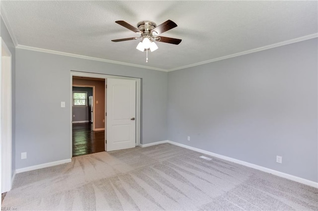 194 Railroad St, Williamsburg, VA 23185 - unfurnished room featuring ceiling fan, carpet flooring, and crown molding