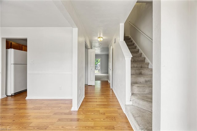 48 Terri Sue Ct, Hampton, VA 23666 - foyer entrance with light wood-style flooring and stairs