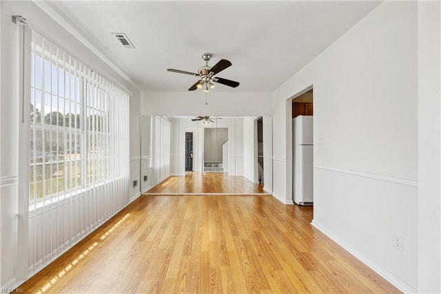 48 Terri Sue Ct, Hampton, VA 23666 - empty room with ceiling fan, healthy amount of natural light, and light wood-style flooring