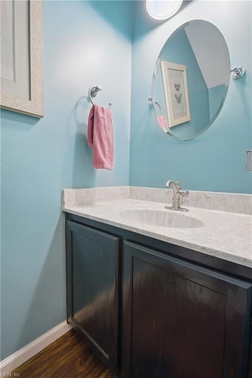 512 S Lake Cir, Chesapeake, VA 23322 - bathroom with vanity and wood finished floors