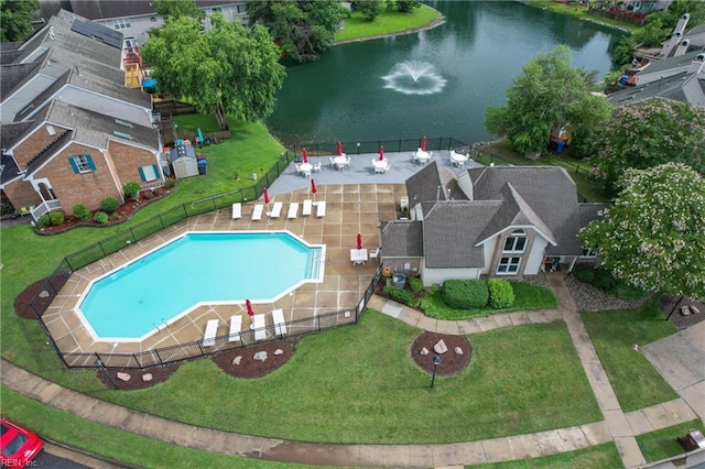 512 S Lake Cir, Chesapeake, VA 23322 - drone / aerial view of a nearby body of water and a pool