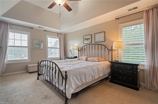 4400 Anchor Bend Ct, Chesapeake, VA 23321 - bedroom featuring light colored carpet, ceiling fan, and a raised ceiling