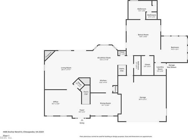 4400 Anchor Bend Ct, Chesapeake, VA 23321 - view of floor plan / room layout