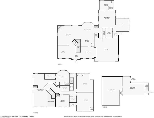 4400 Anchor Bend Ct, Chesapeake, VA 23321 - view of floor plan / room layout