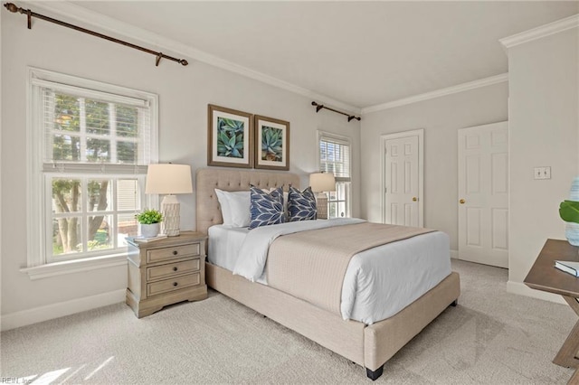 417 Peace Haven Dr, Norfolk, VA 23502 - bedroom featuring light carpet and ornamental molding