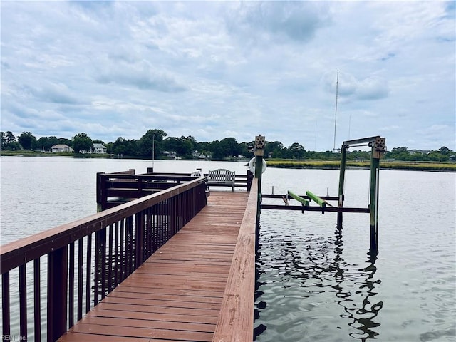 417 Peace Haven Dr, Norfolk, VA 23502 - dock area featuring a water view