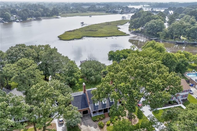 417 Peace Haven Dr, Norfolk, VA 23502 - bird's eye view of a large body of water