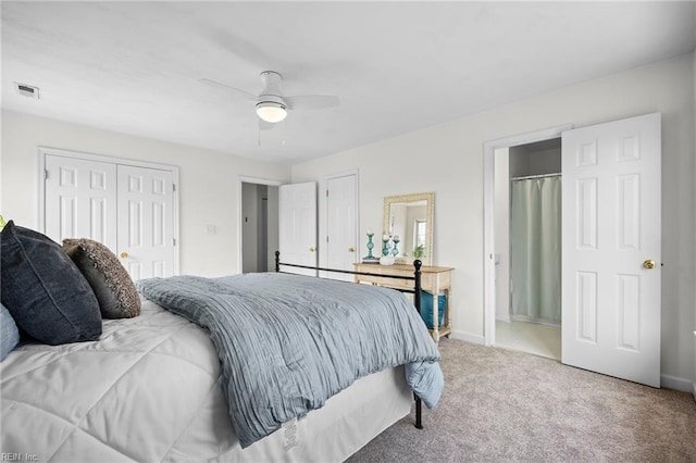 416 27th St, Virginia Beach, VA 23451 - bedroom featuring carpet, ceiling fan, and a closet