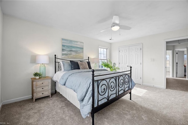 416 27th St, Virginia Beach, VA 23451 - carpeted bedroom with a closet and a ceiling fan