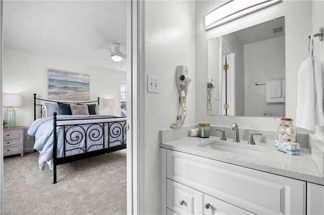 416 27th St, Virginia Beach, VA 23451 - ensuite bathroom featuring vanity and a ceiling fan