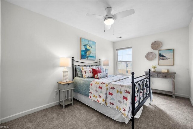 416 27th St, Virginia Beach, VA 23451 - carpeted bedroom with baseboards and a ceiling fan