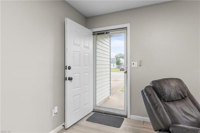 1601 Dominion Ct, Virginia Beach, VA 23453 - entryway featuring baseboards and light wood-style flooring