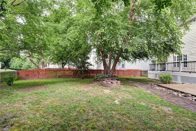 3248 Windsor Rdg, Williamsburg, VA 23188 - fenced backyard featuring a wooden deck