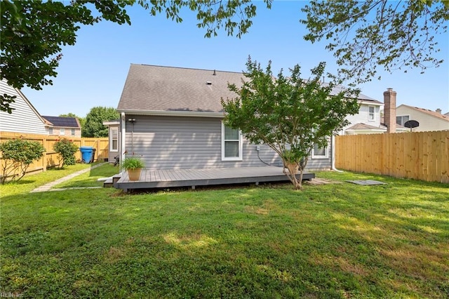 1121 Millay Ct, Virginia Beach, VA 23454 - back of property with a fenced backyard and a wooden deck