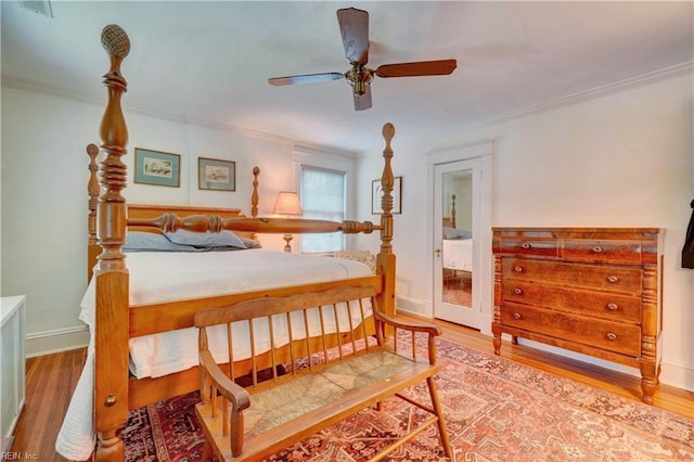 1357 Buckingham Ave, Norfolk, VA 23508 - bedroom with ornamental molding, wood finished floors, and ceiling fan