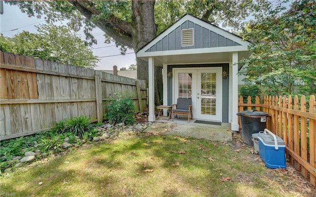 1357 Buckingham Ave, Norfolk, VA 23508 - view of outdoor structure featuring a fenced backyard and french doors